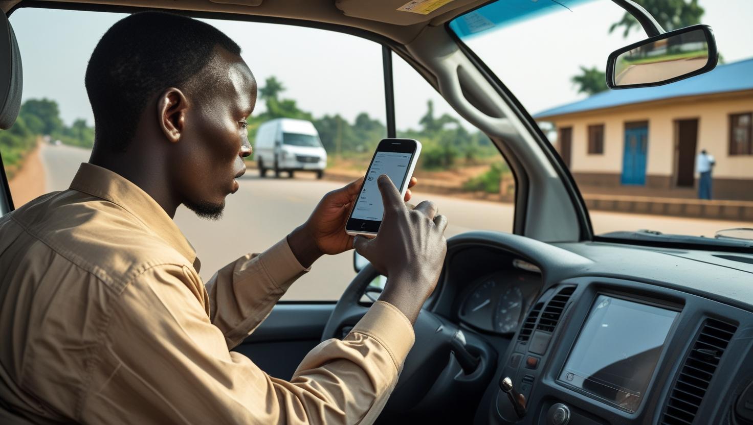 a driver on phone- Urreno